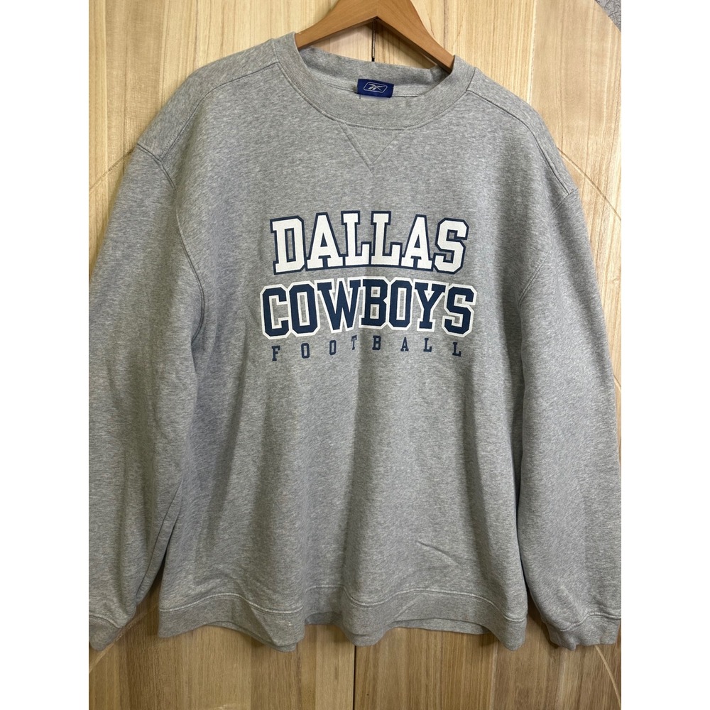 Reebok Dallas Cowboys Football Sweatshirt Mens XL Gray Crewneck Pullover R801A06 - Picture 2 of 10
